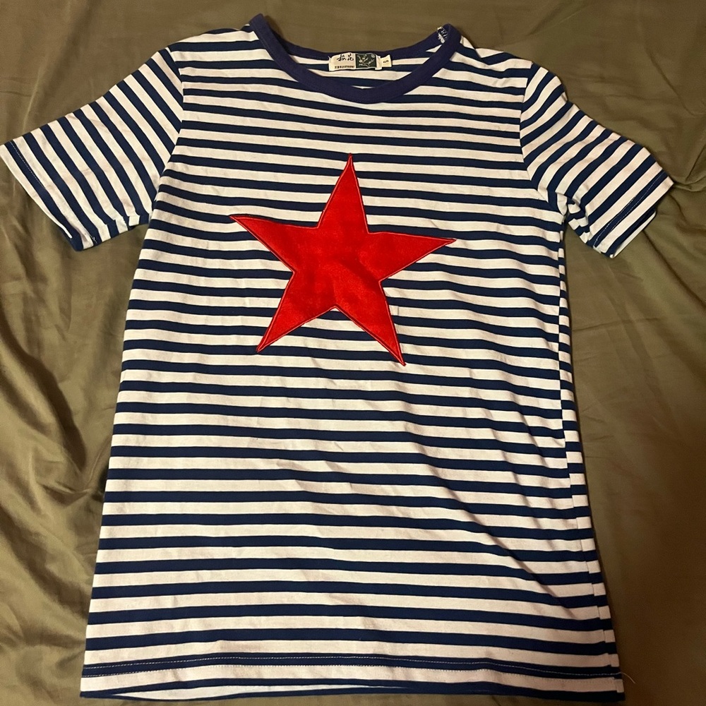vintage star stripe japanese baby tee